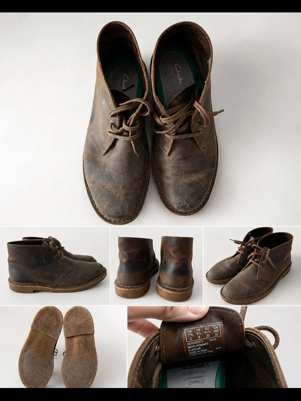 Clarks Men's Brown Leather Chukka Boots